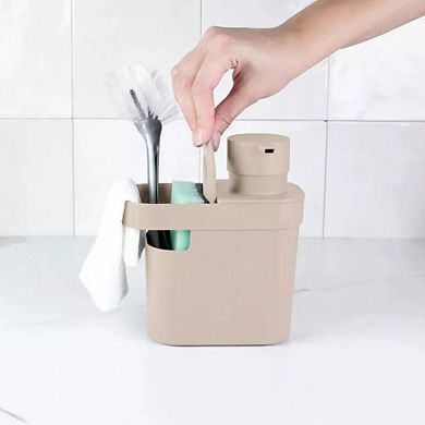 OU Kitchen Sink Organizer Set 3pc, Drying Mat, Soap Dispenser with Sponge Holder & Cutlery Drainer