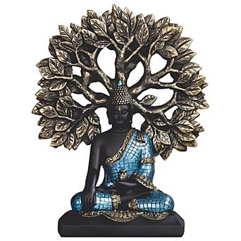 FC Design 9.75"H Buddha under Bodhi Tree Figurine Decoration Home Room Decor