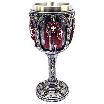 FC Design 7.25"H Red Crusader Cross Goblet Decoration Home Room Decor