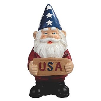 FC Design 6"H Gnome with USA Sign Figurine Decoration Home Room Decor