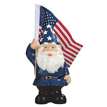 FC Design 8"H Gnome with US Flag Figurine Decoration Home Room Decor