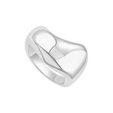 Primrose Fine Silver-Plated Polished Geometric Pinky Ring