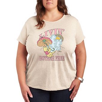 Plus Size Disney's Winnie The Pooh Livin' Bother Free Graphic Tee