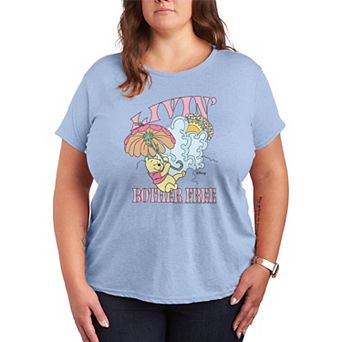 Plus Size Disney's Winnie The Pooh Livin' Bother Free Graphic Tee