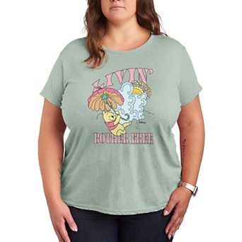 Plus Size Disney's Winnie The Pooh Livin' Bother Free Graphic Tee