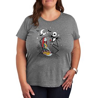 Plus Size Disney's The Nightmare Before Christmas Jack & Sally Graphic Tee