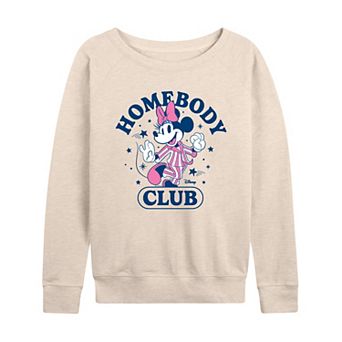 Women's Disney's Minnie Mouse Homebody Club French Terry Long Sleeve Tee