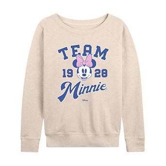 Women's Disney's Minnie Mouse Team Minnie Est. 1928 French Terry Long Sleeve Tee