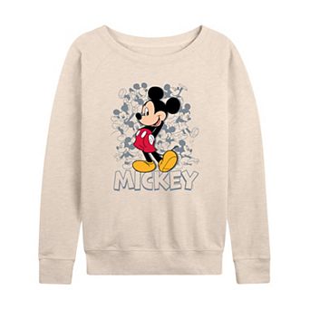Women's Disney's Mickey Mouse Poses French Terry Long Sleeve Tee