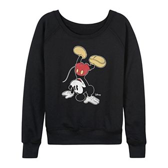 Women's Disney's Mickey Mouse Handstand French Terry Long Sleeve Tee