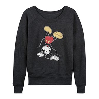 Women's Disney's Mickey Mouse Handstand French Terry Long Sleeve Tee