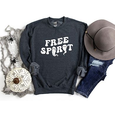 Free Spirit Ghost Distressed - Women's Graphic Sweatshirt