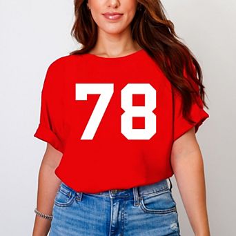 Football Jersey 78 - Womens Garment Dyed Tee