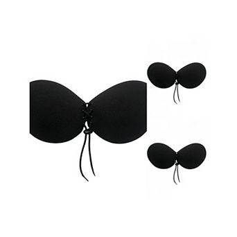 3 Packs Women's Strapless Push Up Invisible Backless Sticky Silicone Reusable Adhesive Bras