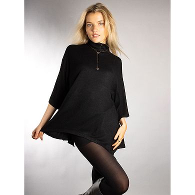 Jess by Meiko Women's Turtleneck Drop Sleeve Sweater