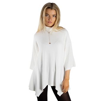 Jess by Meiko Women's Turtleneck Drop Sleeve Sweater