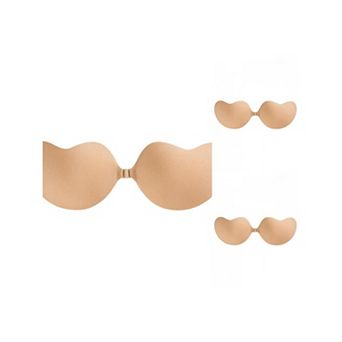 3 Packs Women's Strapless Push Up Nipple Covers Invisible Backless Silicone Adhesive Clasp Bras