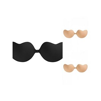 3 Packs Women's Strapless Push Up Nipple Covers Invisible Backless Silicone Adhesive Clasp Bras