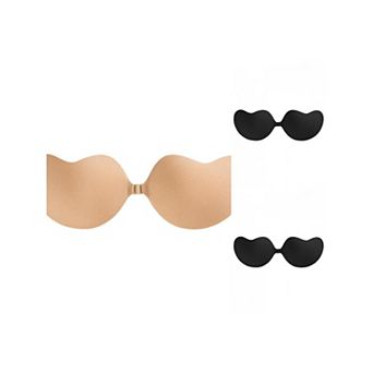 3 Packs Women's Strapless Push Up Nipple Covers Invisible Backless Silicone Adhesive Clasp Bras