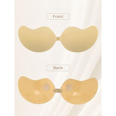 3 Packs Women's Reusable Strapless Push-up Breathable Sticky Adhesive Bras for Backless Dress