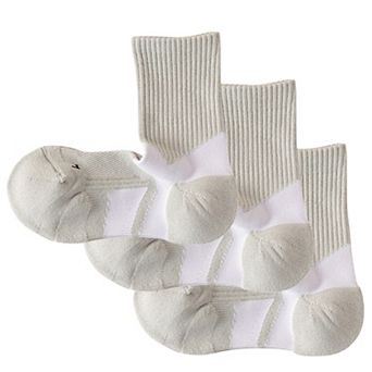 Women's 3-Pair Pack Cushioned Sports Crew Socks with Arch Support Mesh Panels and Ankle Compression