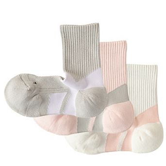 Women's 3-Pair Pack Cushioned Sports Crew Socks with Arch Support Mesh Panels and Ankle Compression