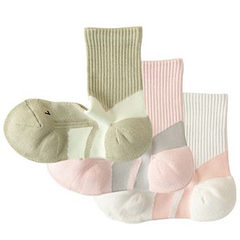 Women's 3-Pair Pack Cushioned Sports Crew Socks with Arch Support Mesh Panels and Ankle Compression