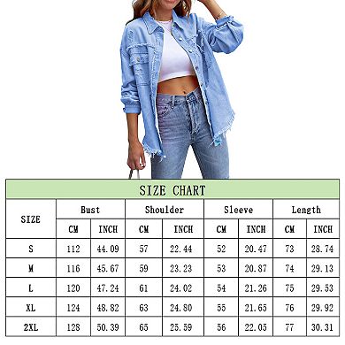 Women Autumn Winter Lapel Jacket Short Fashion Coat Pockets Solid Loose Denim Jacket