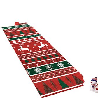 Garvee Washable Christmas Boho Reindeer Area Rug for Bedroom Kitchen