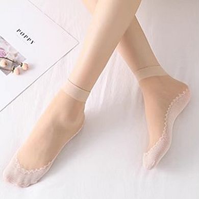 Women's 5-Pack Sheer No Show Liner Socks with Non-Slip Heel Grip Lightweight Invisible Design