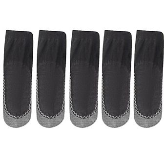 Women's 5-Pack Sheer No Show Liner Socks with Non-Slip Heel Grip Lightweight Invisible Design