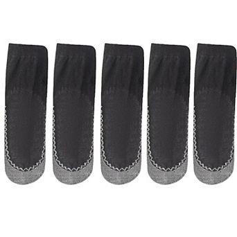 Women's 5-Pack Sheer No Show Liner Socks with Non-Slip Heel Grip Lightweight Invisible Design