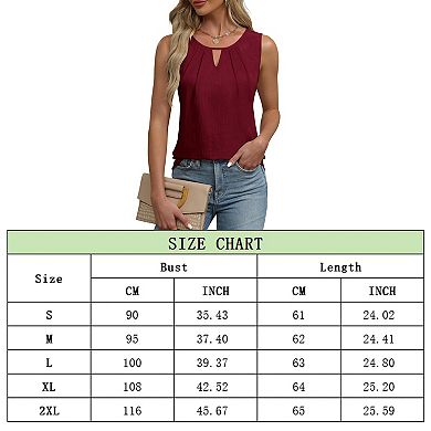 Womens Summer Ribbed Tank Tops Crew Neck Basic Loose Sleeveless Workout Casual Vest