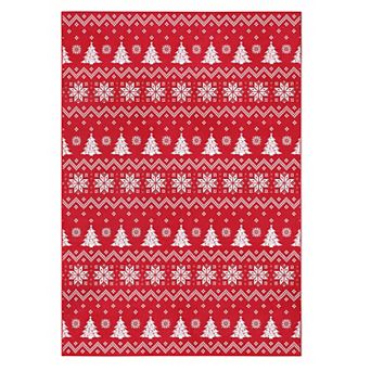 Garvee Machine Washable Christmas Area Rug Non Slip Indoor Carpet