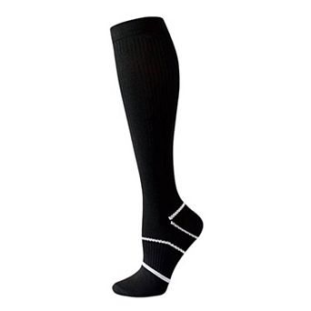 Women's Knee High Compression Socks with Arch Support and Stretch Fit for Running 2-Pack