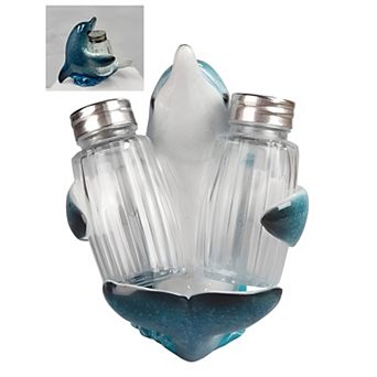 FC Design 5.50"W Blue Dolphin Salt & Pepper Shaker Holder Decoration Home Room Decor
