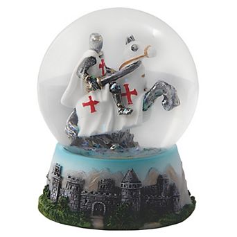 FC Design 3.25"W White Crusader Cavalry Snow Globe Decoration Home Room Decor