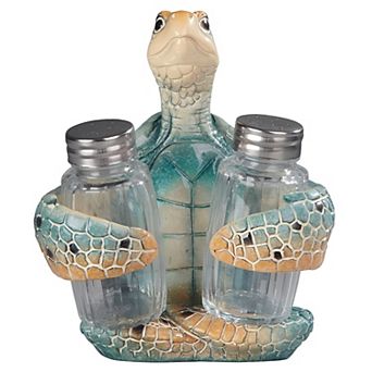 FC Design 6"H Blue Sea Turtle Salt & Pepper Shaker Holder Decoration Home Room Decor