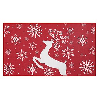 Garvee Christmas Reindeer Snowflakes Doormat-20"*32"