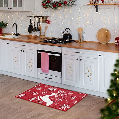 Garvee Christmas Reindeer Snowflakes Doormat-20"*32"