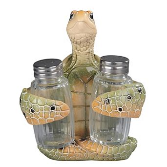 FC Design 6"H Green Sea Turtle Salt & Pepper Shaker Holder Decoration Home Room Decor