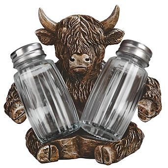 FC Design 5"W Highland Cow Salt & Pepper Shaker Holder Decoration Home Room Decor