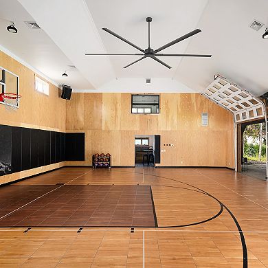 120-Inch Large HVLS Commercial Ceiling Fan, DC Motor, 6-Speed, Aluminum Blades, 6"/12"/24" Downrods