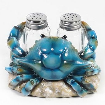 FC Design 5"W Blue Crab Salt & Pepper Shakers Holder Decoration Home Room Decor
