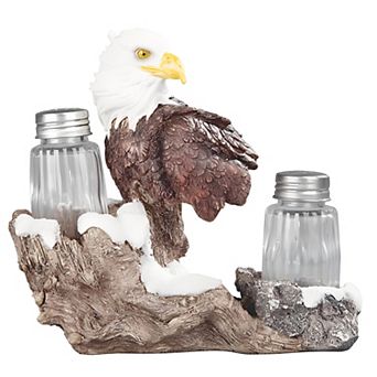 FC Design 7.25"W Black Eagle Salt & Pepper Shaker Holder Decoration Home Room Decor