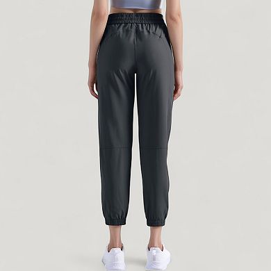 Women's High Waist Jogger Pants with Elastic Cuffs and Side Pockets