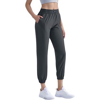Women's High Waist Jogger Pants with Elastic Cuffs and Side Pockets