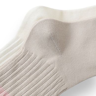 Women's 3-Pack Mid Crew Cotton Socks with Striped Cuffs Ribbed Knit Casual and Easy Matching
