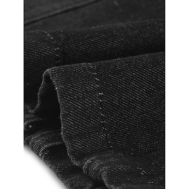 2 Packs Women's Casual Button Down Sleeveless Pockets Mid-Long Denim Vest