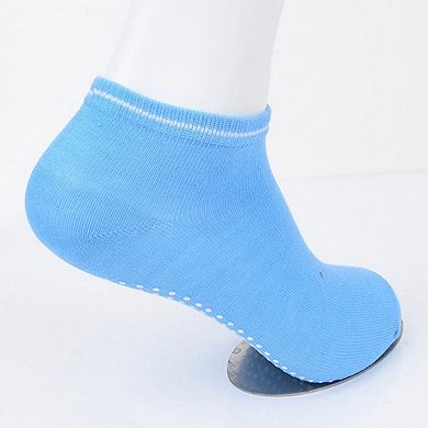 Women's 5-Pack Ankle Grip Socks with Non-Slip Soles for Everyday Indoor Comfort